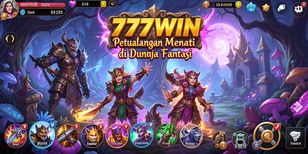 Gameplay seru di dunia petualangan 777WIN yang penuh warna.