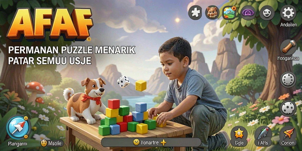 Screenshot utama AFAF menampilkan gameplay seru dan menantang.