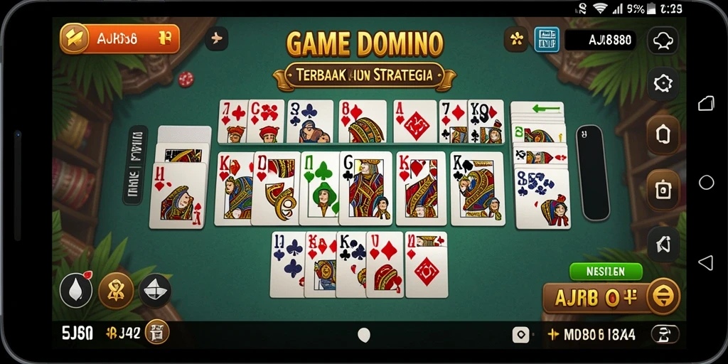Tampilan gameplay menarik dalam AJR88 yang menampilkan aksi Domino.