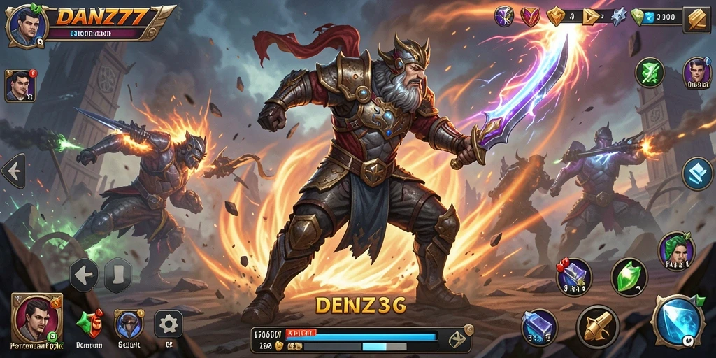 Screenshot gameplay DAN777 dengan pertempuran yang mendebarkan.