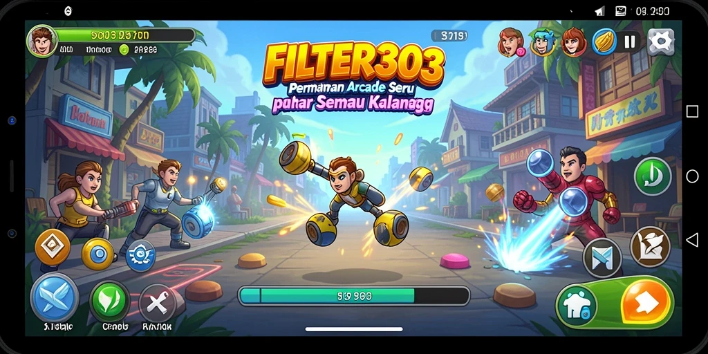 Tampilan gameplay FILTER303 yang seru dan penuh warna.
