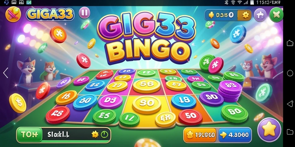 Tangkapan layar gameplay GIGA33 yang penuh warna dan interaktif.