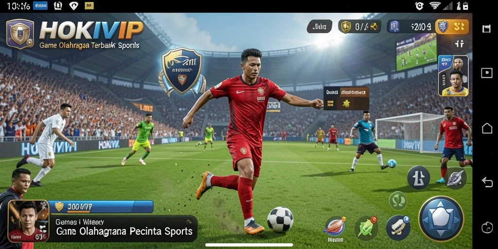 Screenshot HOKIVIP menampilkan pertarungan seru dalam permainan olahraga.