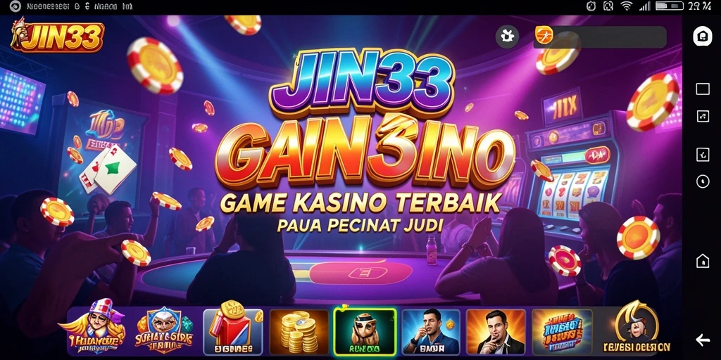 Screenshot JIN33 menunjukkan pemain menikmati berbagai permainan Kasino dengan grafik yang menawan.
