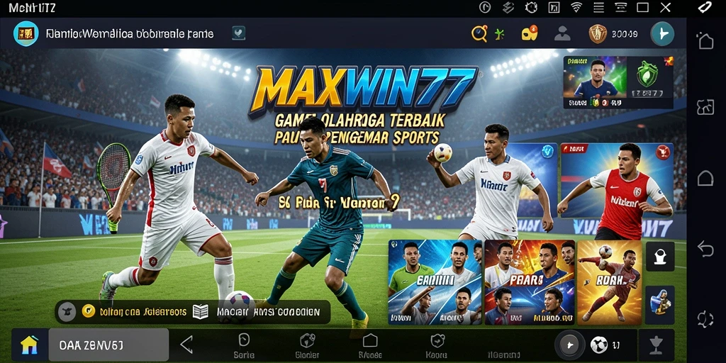 Tampilan gameplay menarik dari MAXWIN77 dengan aksi olahraga seru.