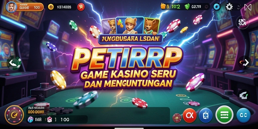Screenshot gameplay PETIRRP menampilkan suasana Kasino yang mengasyikkan.
