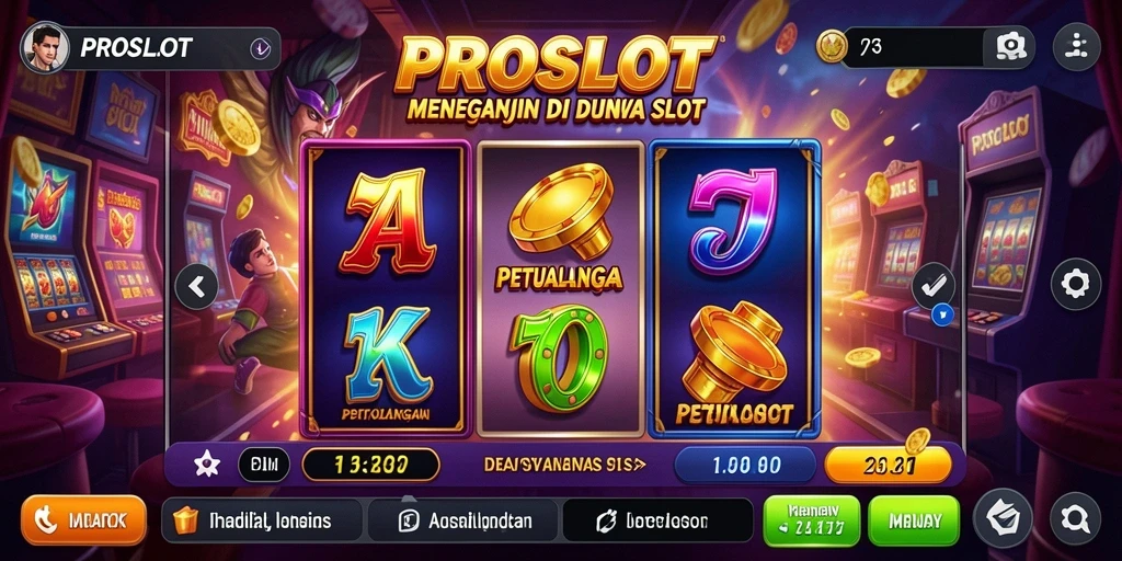 Tampilan gameplay menarik dalam PROSLOT dengan elemen petualangan.