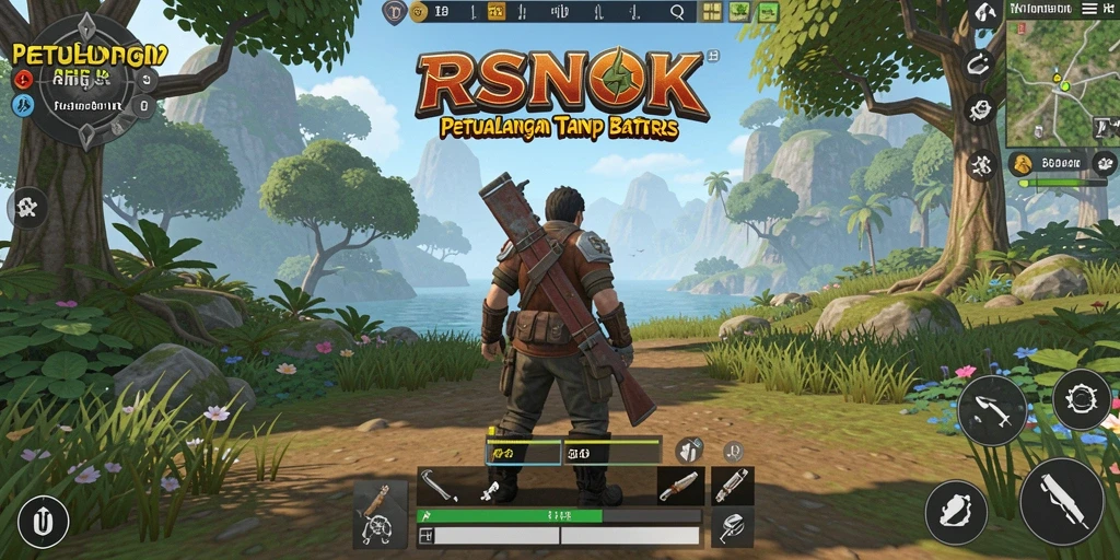 Tampilan menarik dari gameplay RSNOK di dunia terbuka yang luas.