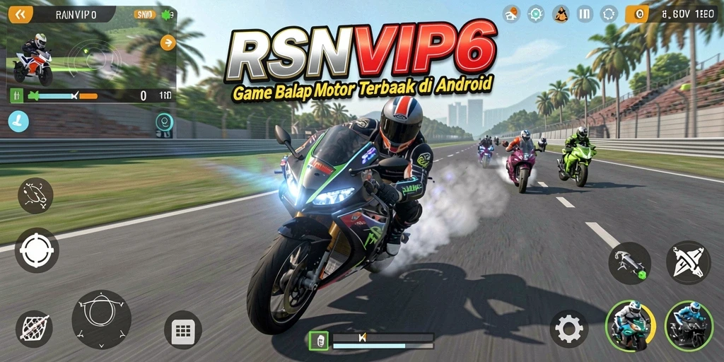 Gameplay RSNVIP6 yang seru dan mendebarkan saat balapan.