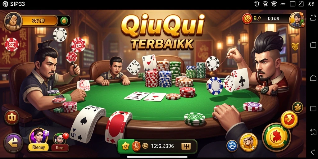 Tampilan menarik dari gameplay QiuQiu di SIP33.