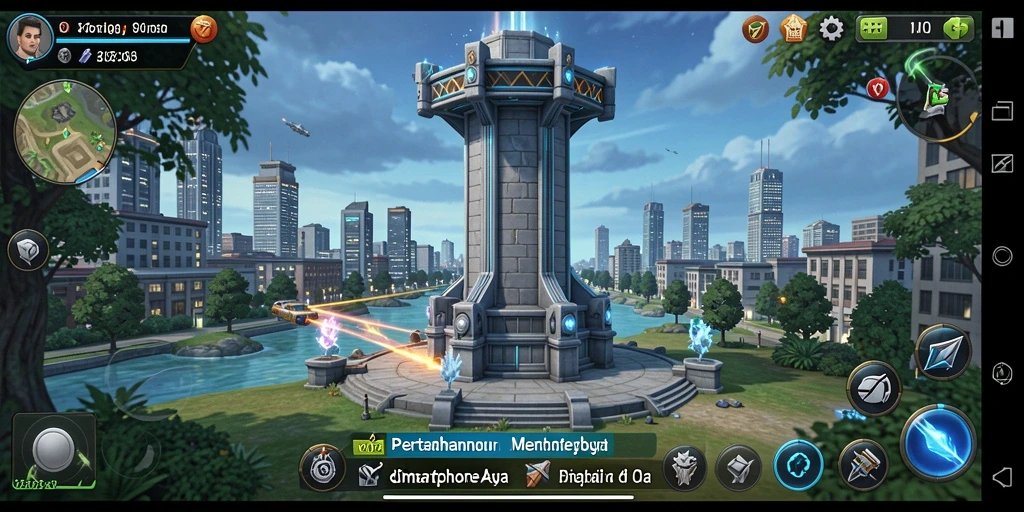 Tampilan gameplay Tower Defense yang seru dan menantang di V07.