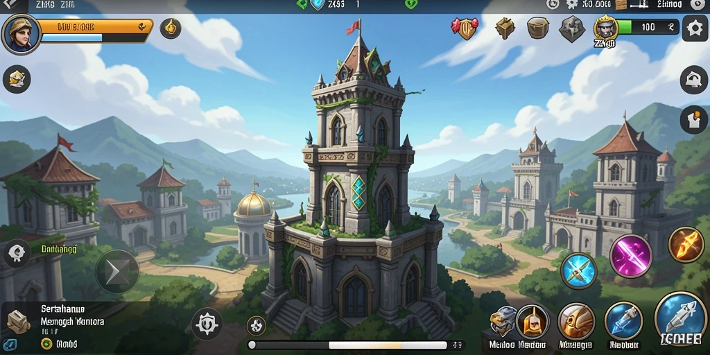 Tampilan menarik dari gameplay ZK9 yang penuh strategi Tower Defense.